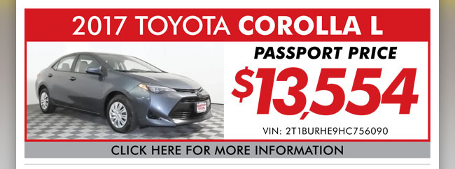Passport Toyota Specials
