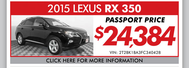 Passport Toyota Specials