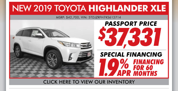 Passport Toyota Specials