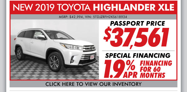 Passport Toyota Specials