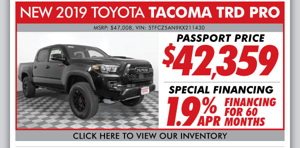 Passport Toyota Specials