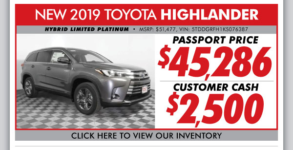 Passport Toyota Specials
