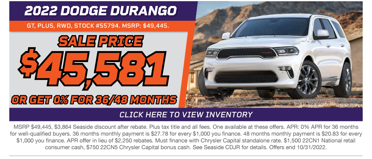Seaside Chrysler Dodge Jeep Ram Specials