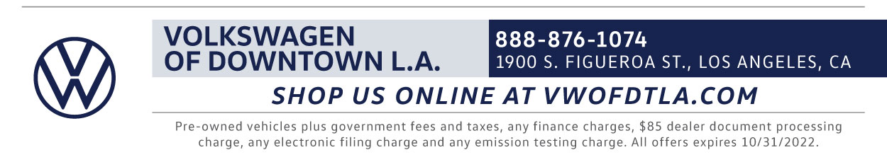 VW of Downtown LA Specials